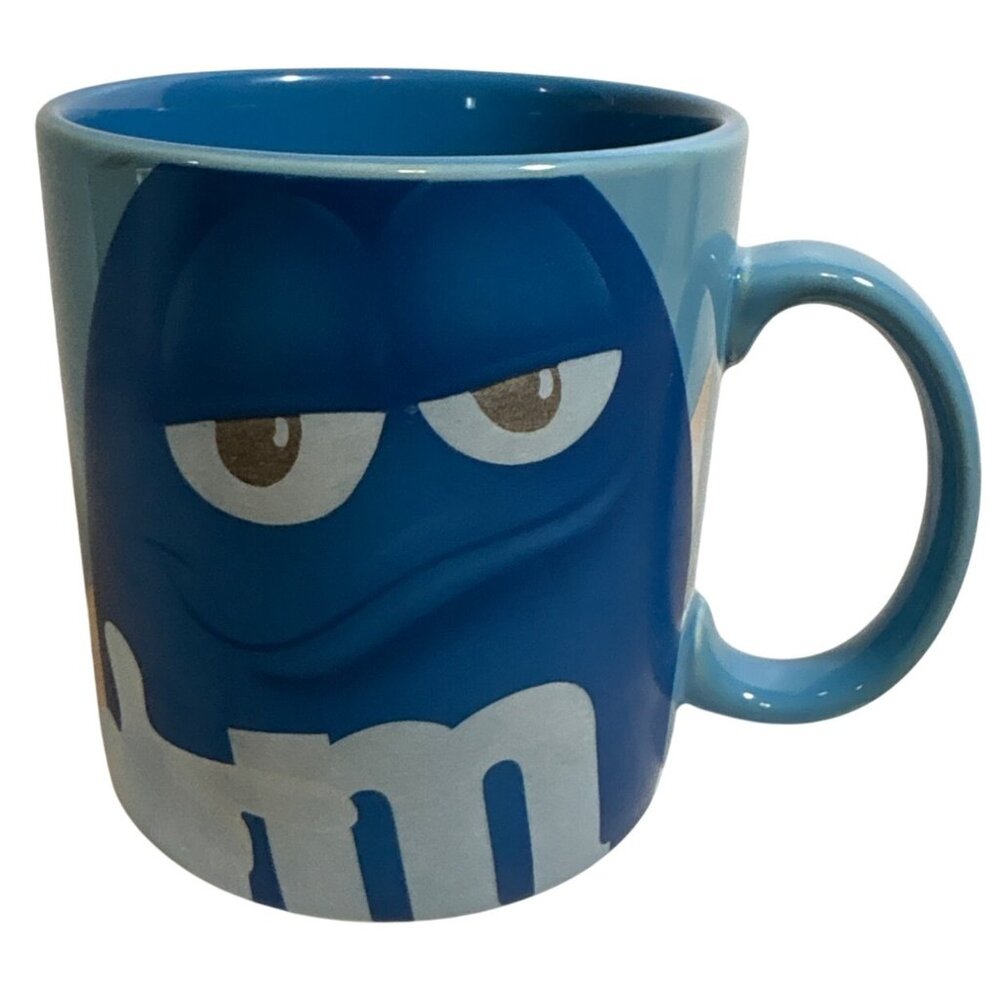 M&M Mug Blue Character Ceramic Coffee Cup  Made In Thailand